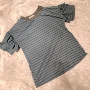 BOGO - Striped Tee with Ruffle Sleeve